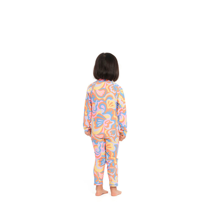 Infant Summer Swirl LS Swim Zip Suit - Multico