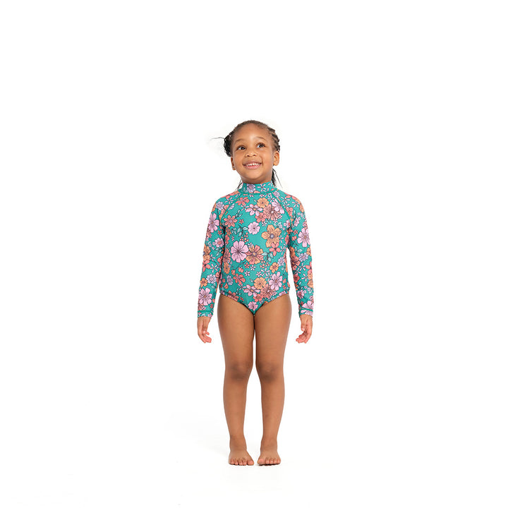 Cancer Council | Vivid Paddle Suit - Front | Green | UPF50+ Protection