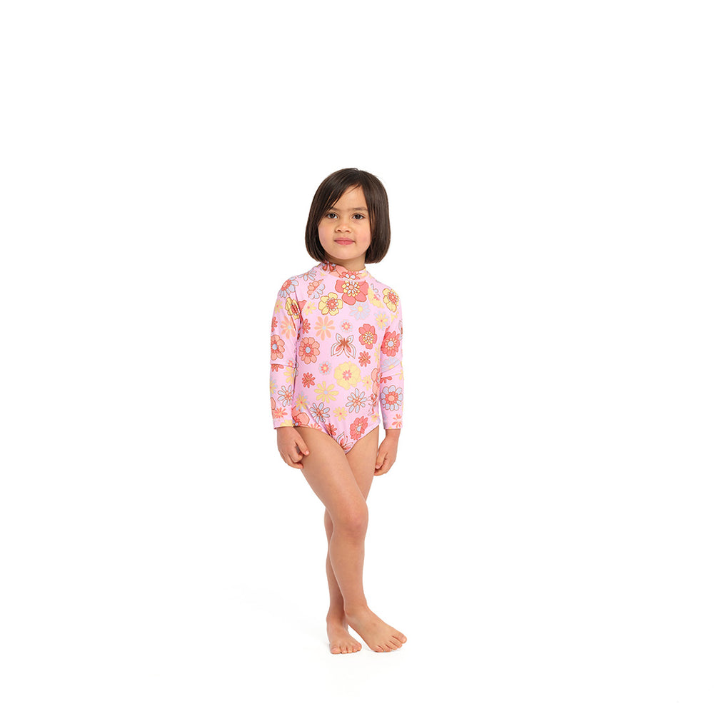 Cancer Council | Butterfly Garden Paddle Suit - Angle | Sweet Lilac | UPF50+ Protection