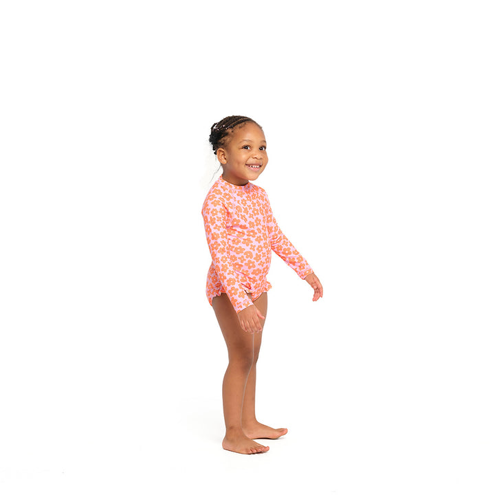Cancer Council | Ditsy Daisy Paddle Suit - Angle | Sweet Lilac | UPF50+ Protection