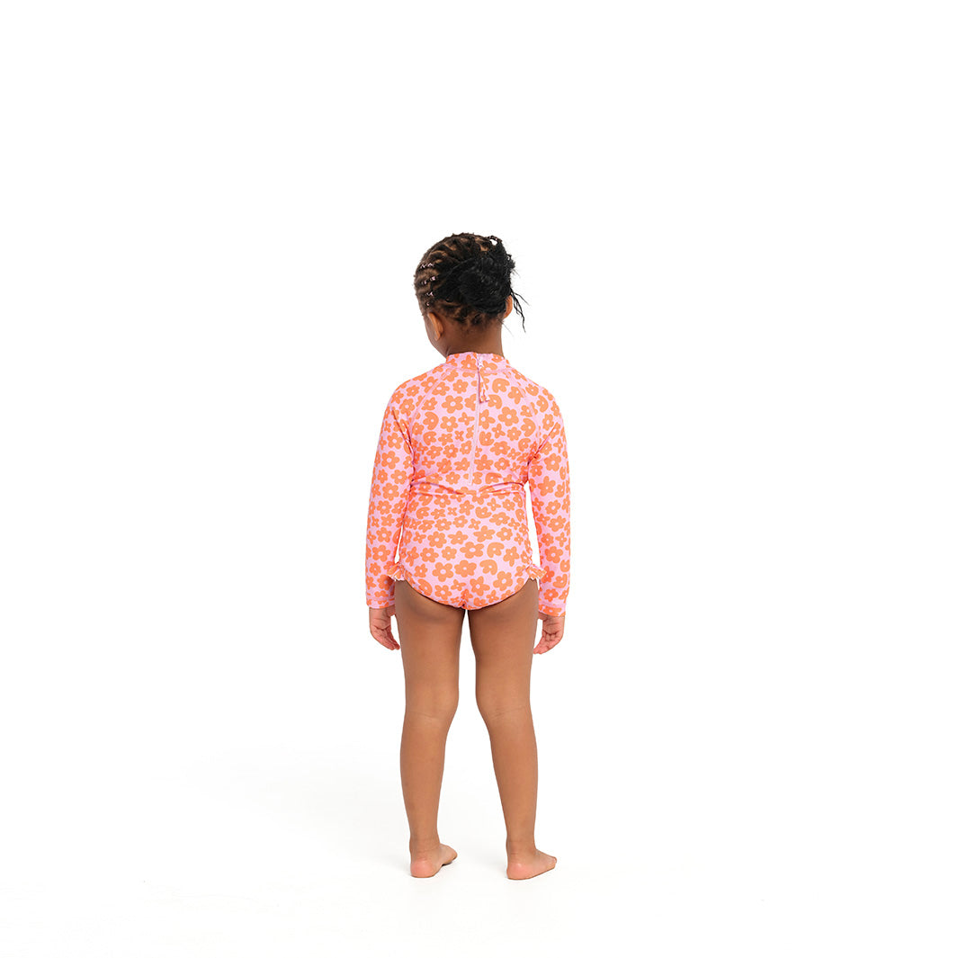 Cancer Council | Ditsy Daisy Paddle Suit - Back | Sweet Lilac | UPF50+ Protection