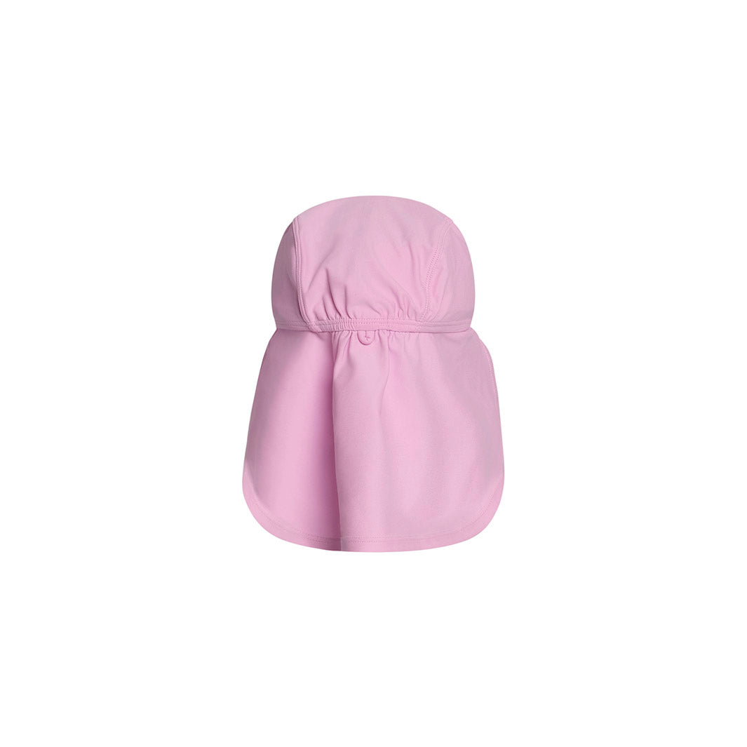 Cancer Council | Infant Legionnaire Swim Hat - Back Flat | Sweet Lilac | UPF50+ Protection