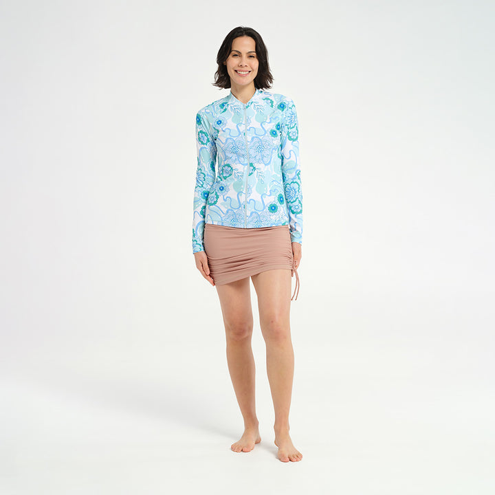 Cancer Council | 
Womens Cordelia LS Swim Jacket - Full Body |  UPF50+ Protection