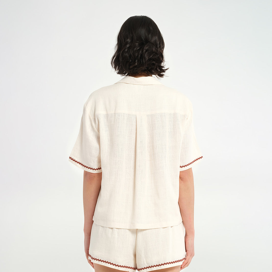 Cancer Council | Womens Vintage Beach Cover Up Shirt - Back | UPF50+ Protection