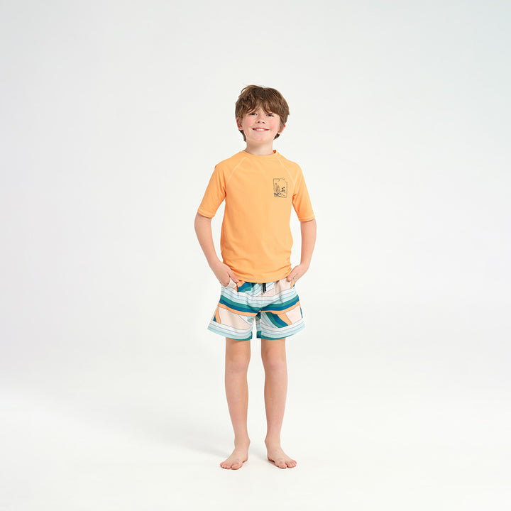 Cancer Council | 
Kids Surf Break SS Rashie - Full Body |  UPF50+ Protection