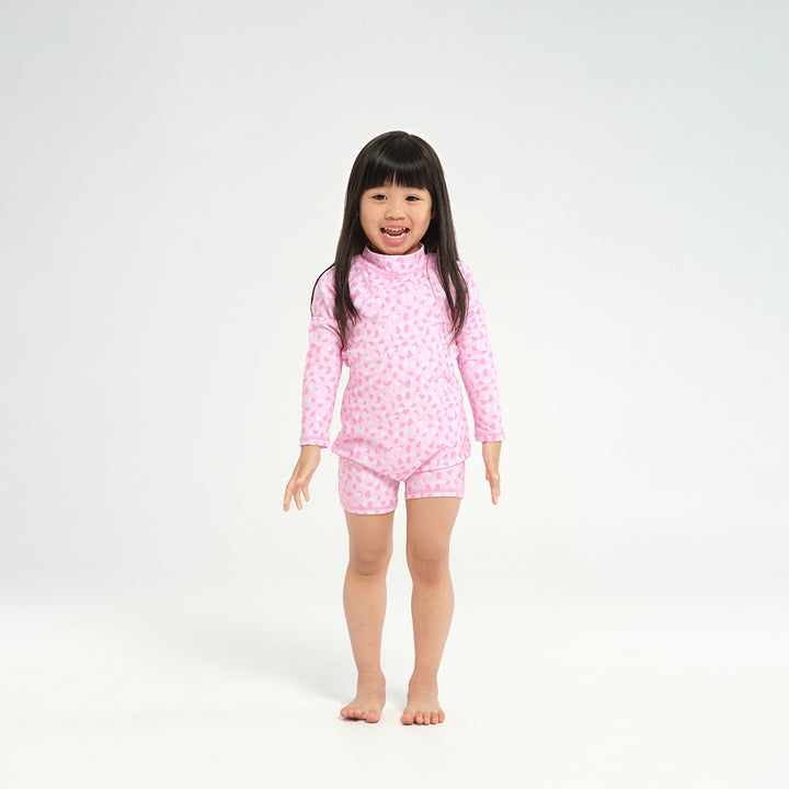 Cancer Council | 
Infant Candy LS Swim Zip Suit - Front |  UPF50+ Protection