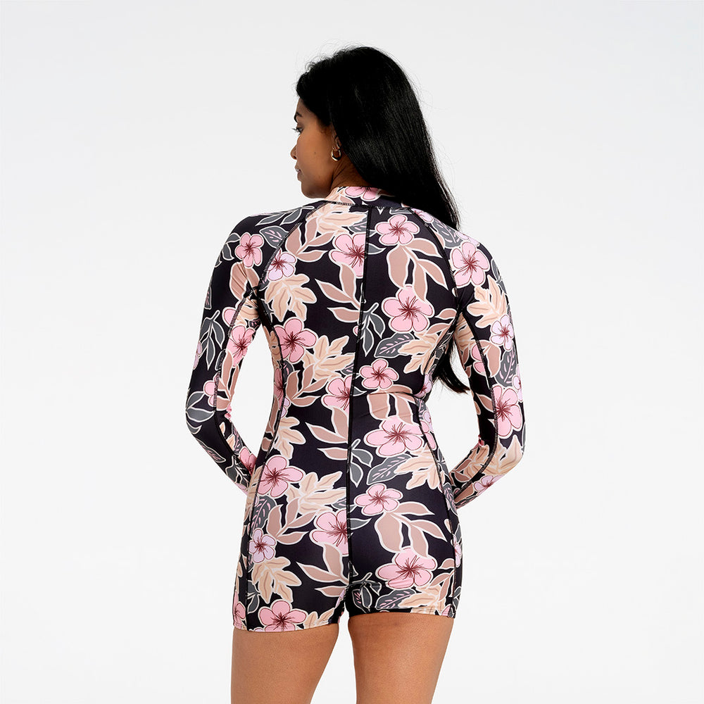 Cancer Council | Womens Floral Summer Boyleg One Piece | Back| UPF50+ Protection