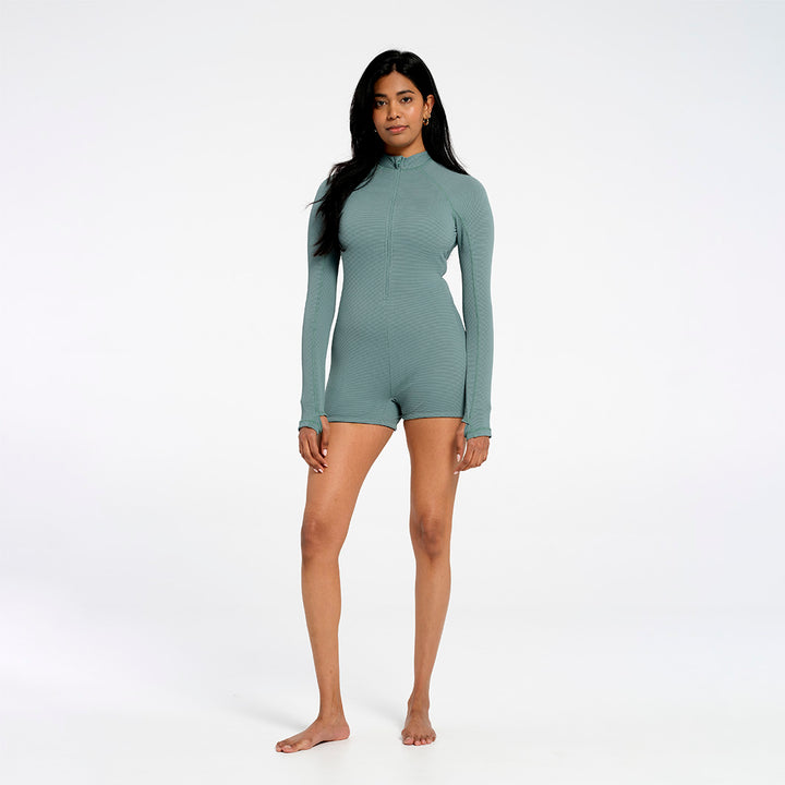 Cancer Council | Womens Sea Mist Boyleg One Piece | Full | UPF50+ Protection