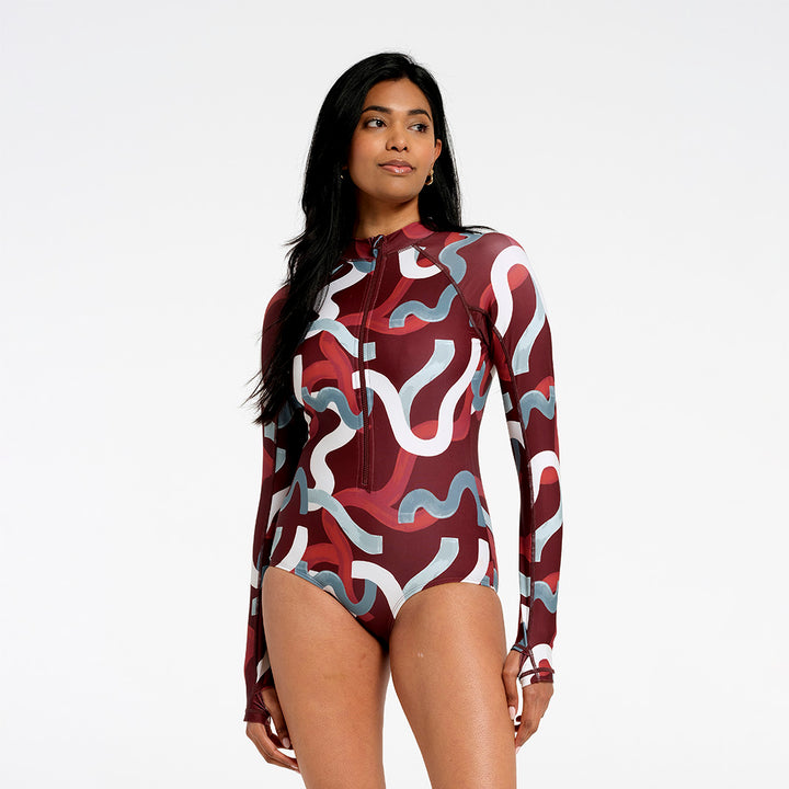Cancer Council | Womens Waves Paddle Suit | Side | UPF50+ Protection