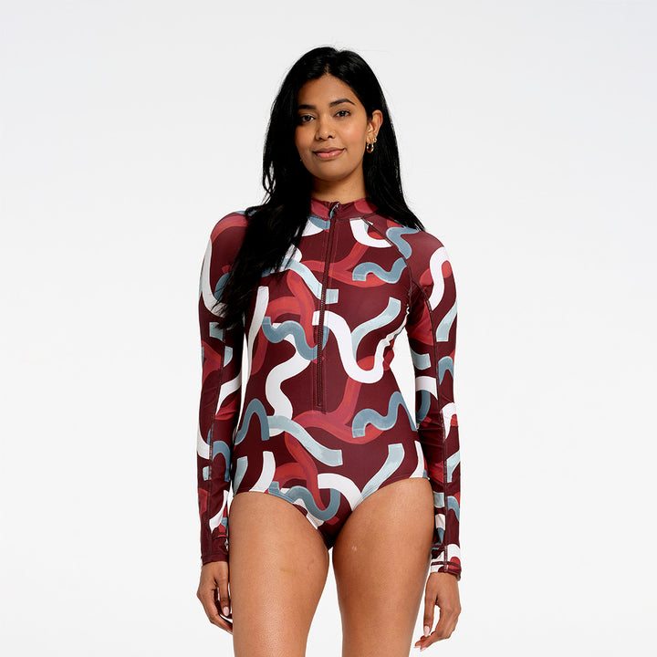 Cancer Council | Womens Waves Paddle Suit | Front | UPF50+ Protection