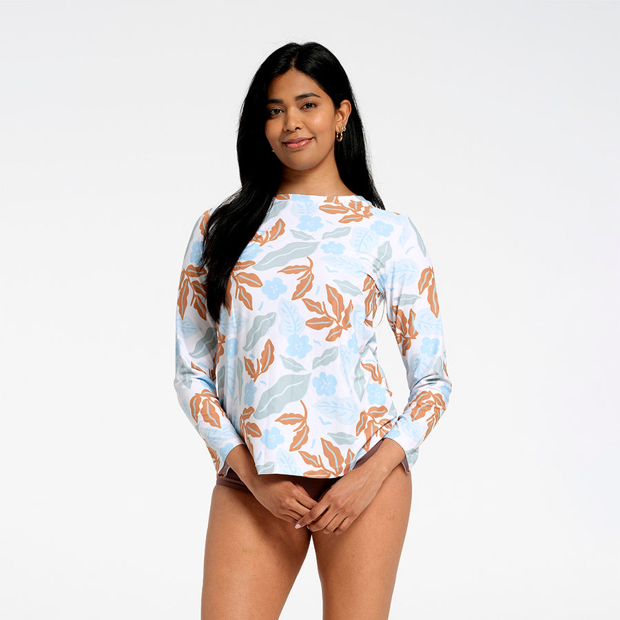 Cancer Council | Womens Breeze Oversized LS Rashie | Front | UPF50+ Protection