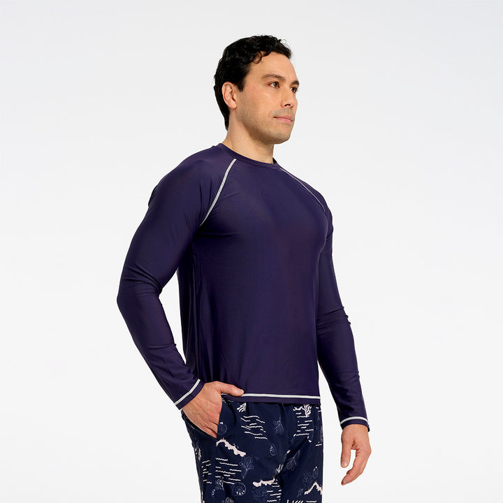 Cancer Council | Mens Block LS Rashie | Angle | UPF50+ Protection