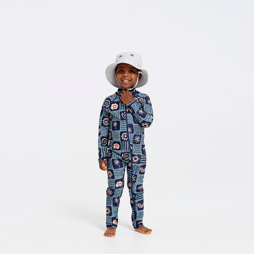 Cancer Council | Toddler Shark Bucket Hat | Full Boy | UPF50+ Protection