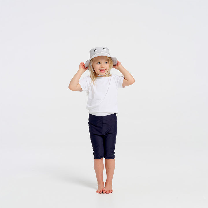 Cancer Council | Toddler Shark Bucket Hat | Full Girl | UPF50+ Protection