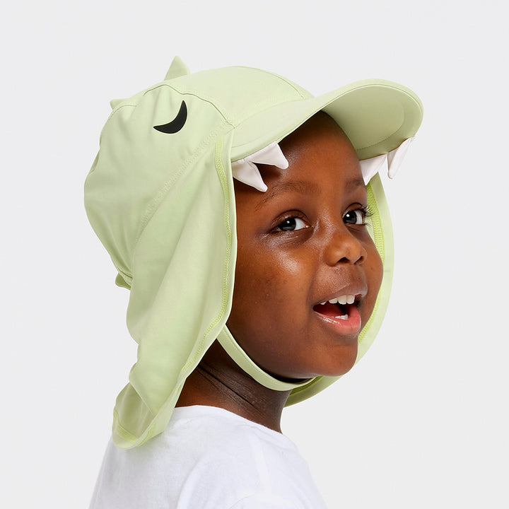 Cancer Council | Toddler Crocodile Swim Bucket Hat | Angle | UPF50+ Protection