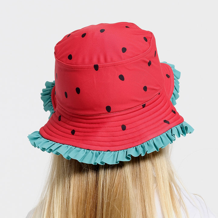 Cancer Council | Toddler Watermelon Bucket Hat | Back | UPF50+ Protection