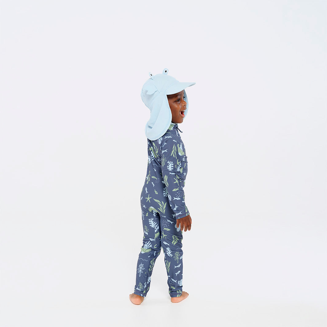 Cancer Council | Toddler Crab Legionnaire Hat | Side | UPF50+ Protection