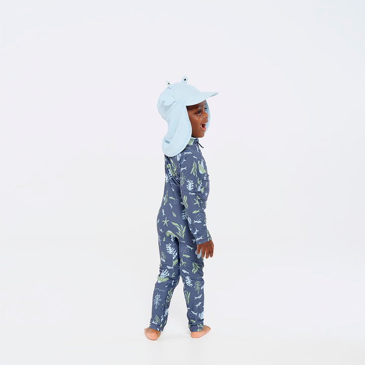 Cancer Council | Toddler Crab Legionnaire Hat | Side | UPF50+ Protection