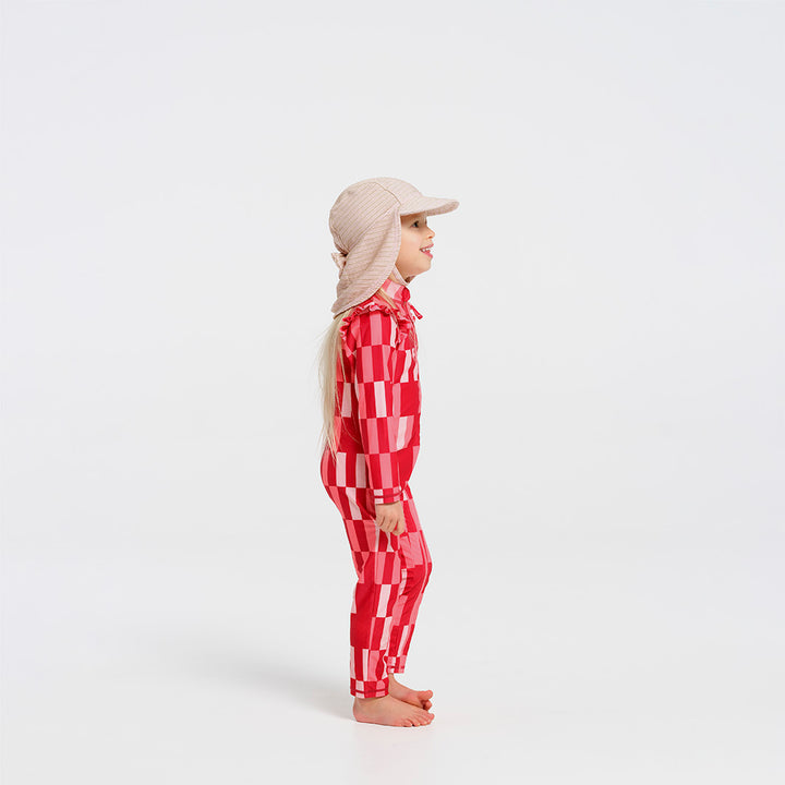 Cancer Council | Toddler Bow Legionnaire Swim Hat - Pink Lady | Full | UPF50+ Protection