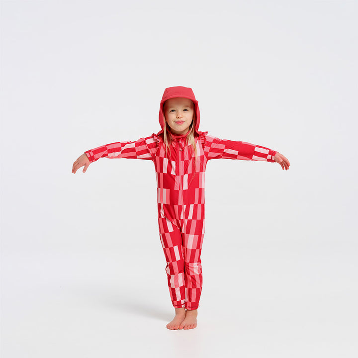 Cancer Council | Toddler Bow Legionnaire Swim Hat - Cardinal | Full | UPF50+ Protection
