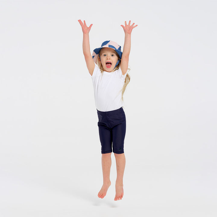 Cancer Council | Toddler Blue Patch Swim Bucket Hat | Full Body | UPF50+ Protection