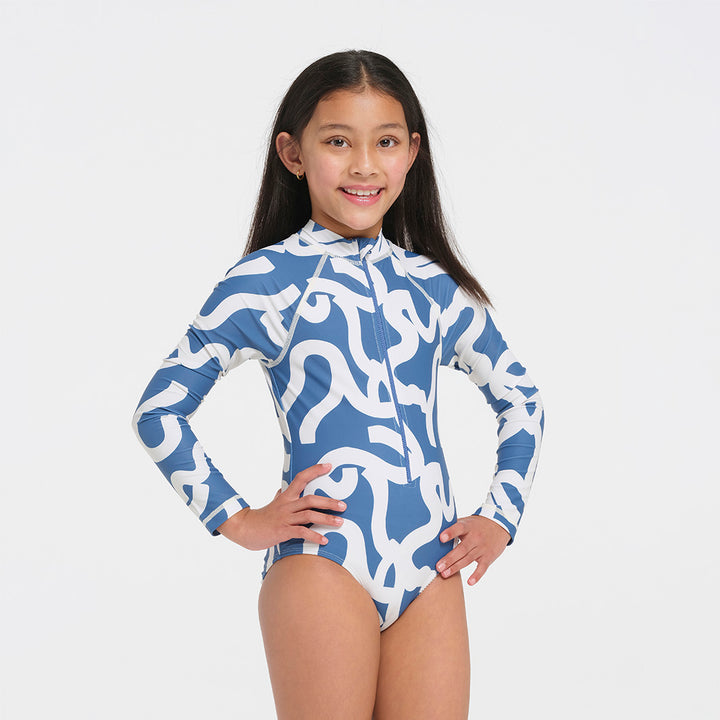 Cancer Council | Kids Waves Paddle Suit | Front | UPF50+ Protection
