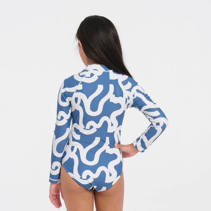 Cancer Council | Kids Waves Paddle Suit | Back | UPF50+ Protection