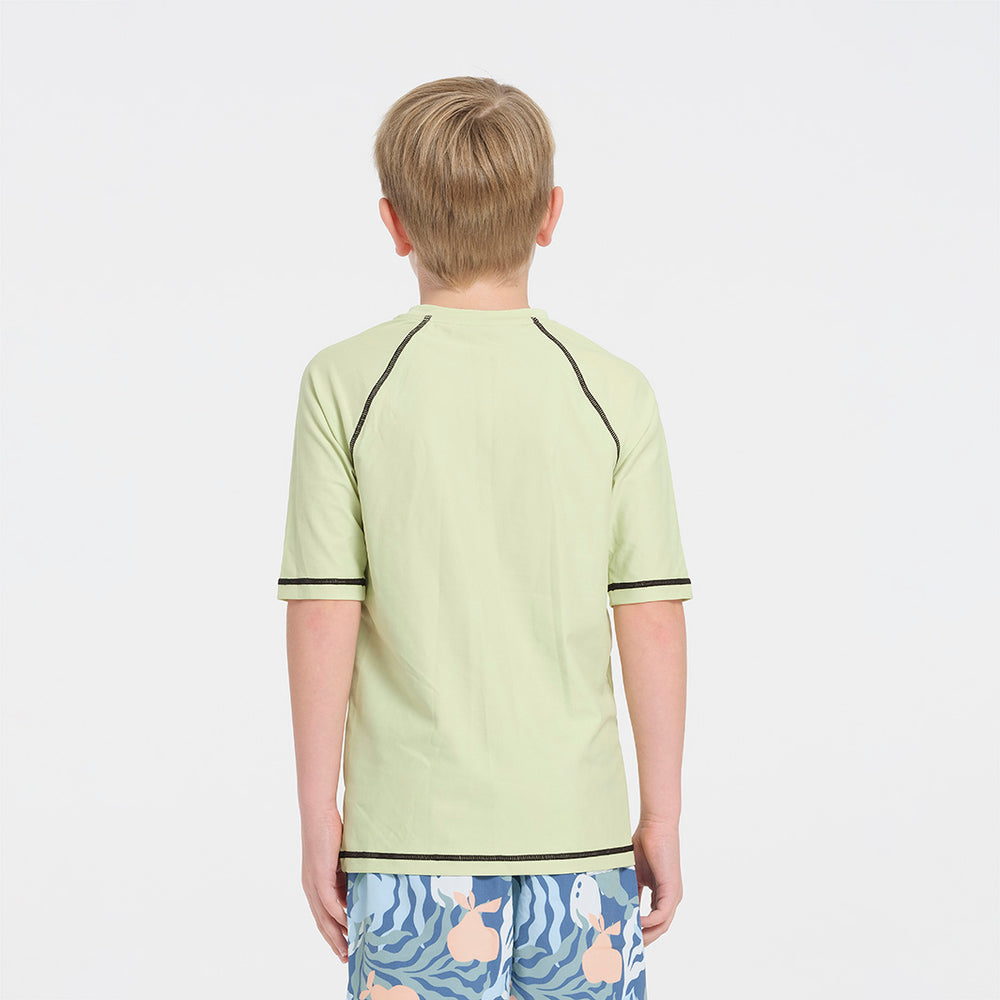 Cancer Council | Kids Sea Breeze Short Sleeve Rashie | Back | UPF50+ 