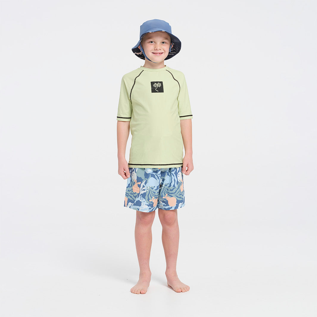 Cancer Council | Kids Sea Breeze Short Sleeve Rashie | Full | UPF50+ 