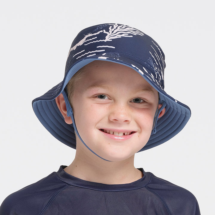 Cancer Council | Kids Coastal Reversible Bucket Hat | Swim | UPF50+ Protection