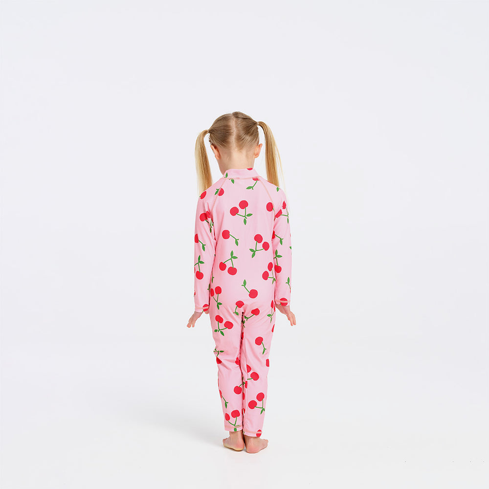 Cancer Council | Cherry Swim Zip Suit | Back | UPF50+ Protection