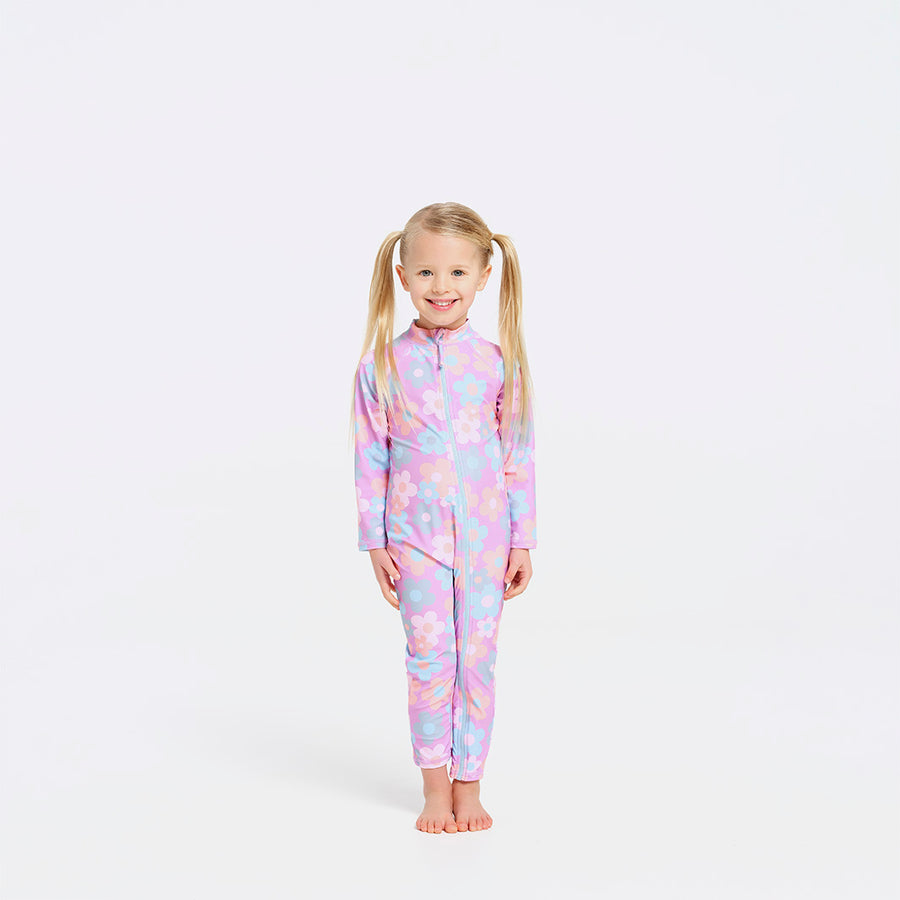 Cancer Council | Posy Swim Zip Suit | Front | UPF50+ Protection