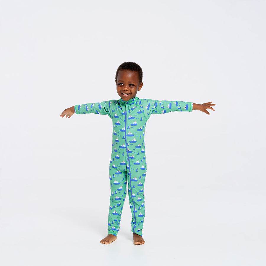 Cancer Council | Boat Swim Zip Suit | Front | UPF50+ Protection