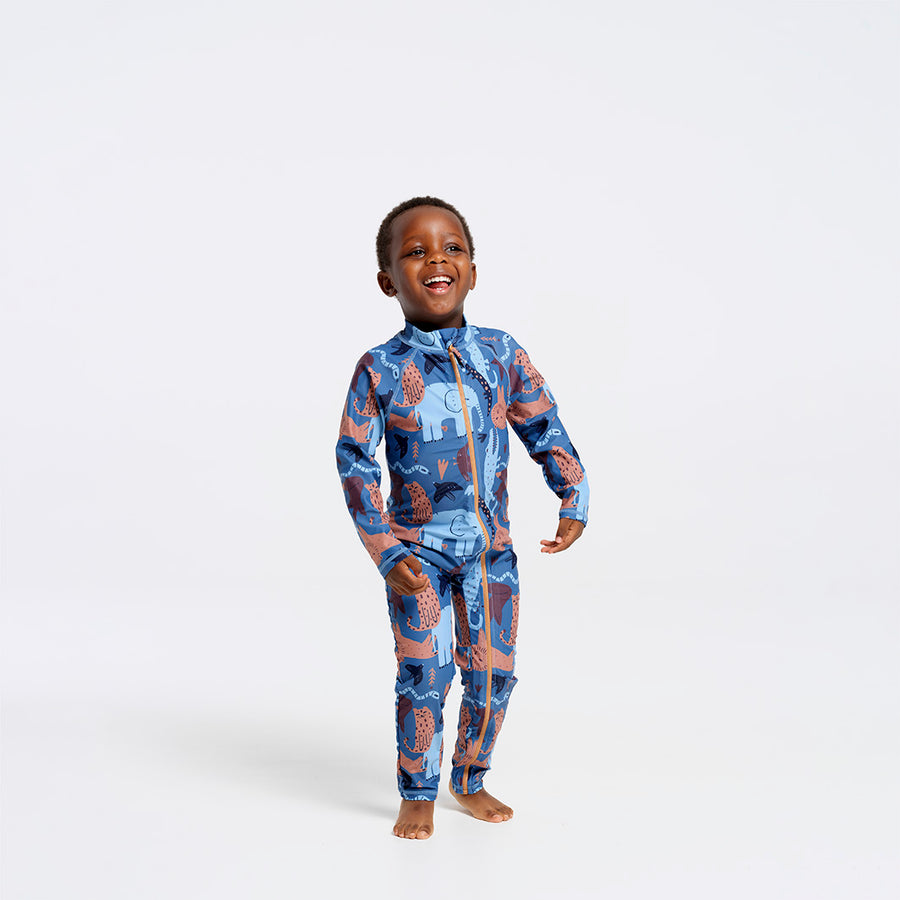 Cancer Council | Safari Swim Zip Suit | Front | UPF50+ Protection