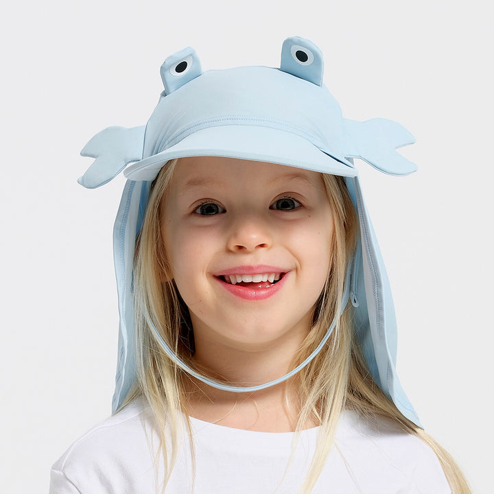 Cancer Council | Toddler Crab Legionnaire Hat | Front Girl | UPF50+ Protection
