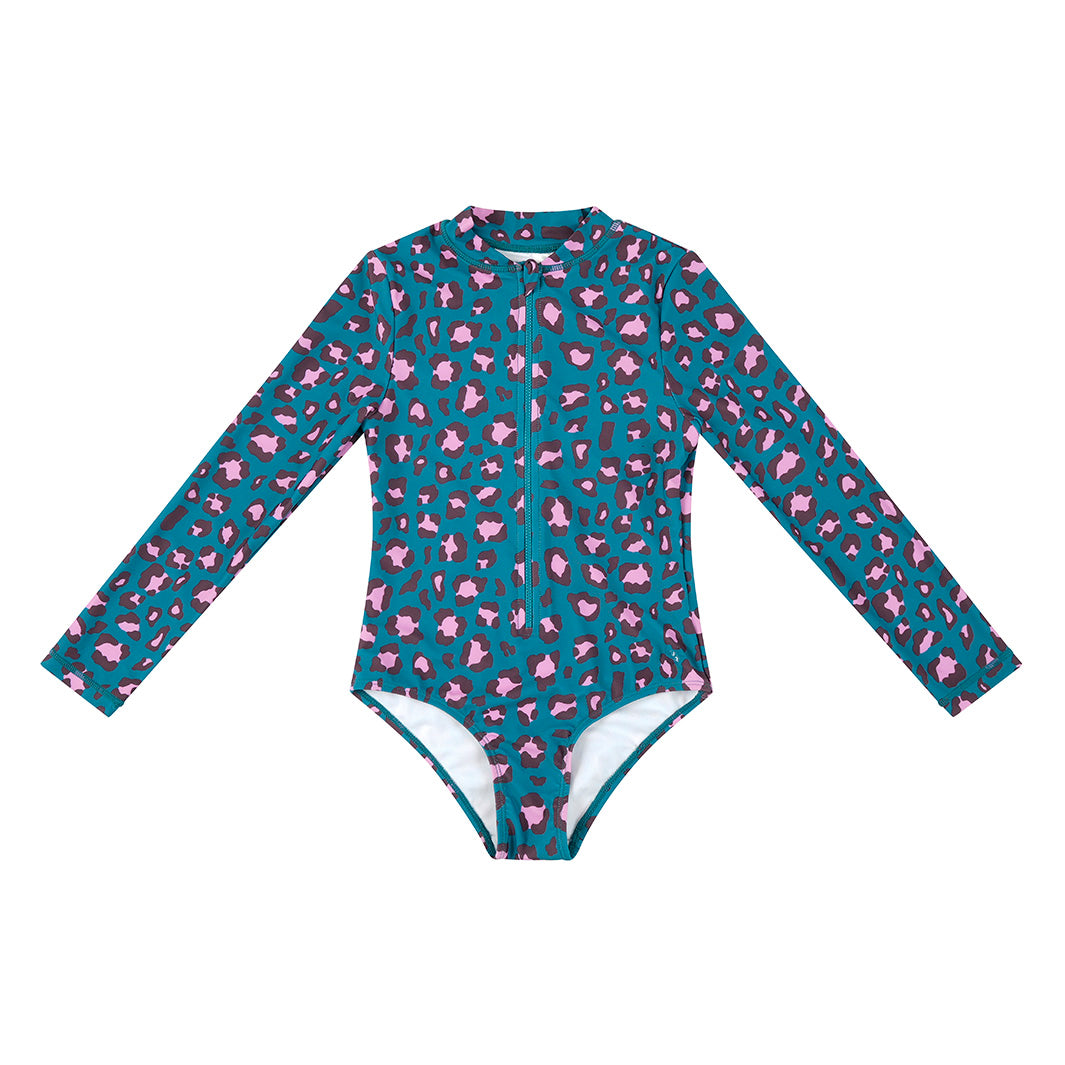 Cancer Council | Kids Leopard Paddle Suit | Flat | UPF50+ Protection