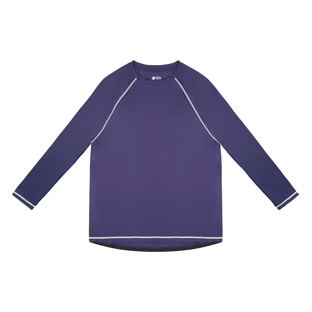 Cancer Council | Mens Block LS Rashie | Flat | UPF50+ Protection