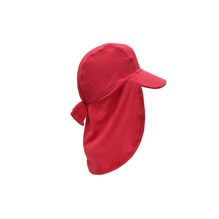 Cancer Council | Toddler Bow Legionnaire Swim Hat - Cardinal | Side | UPF50+ Protection