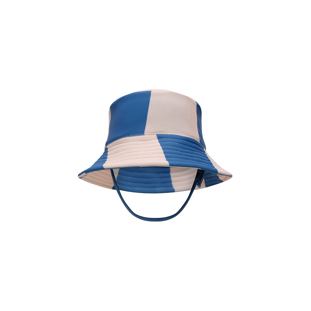Cancer Council | Toddler Blue Patch Swim Bucket Hat | Flat | UPF50+ Protection