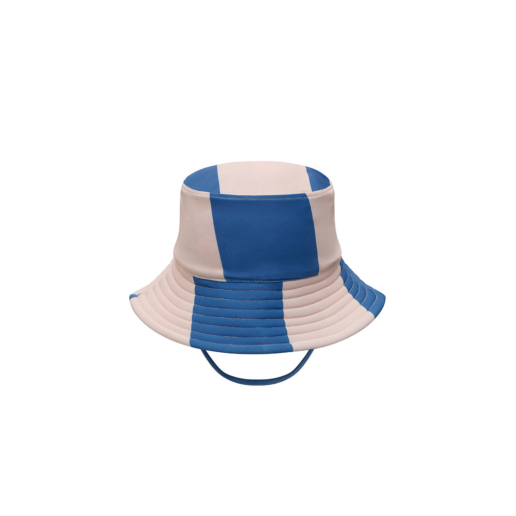 Cancer Council | Toddler Blue Patch Swim Bucket Hat | Back | UPF50+ Protection