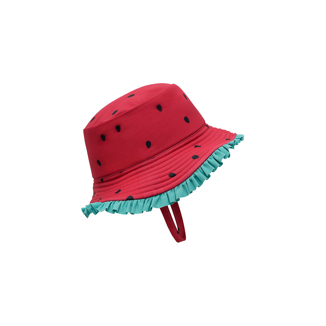 Cancer Council | Toddler Watermelon Bucket Hat | Side | UPF50+ Protection