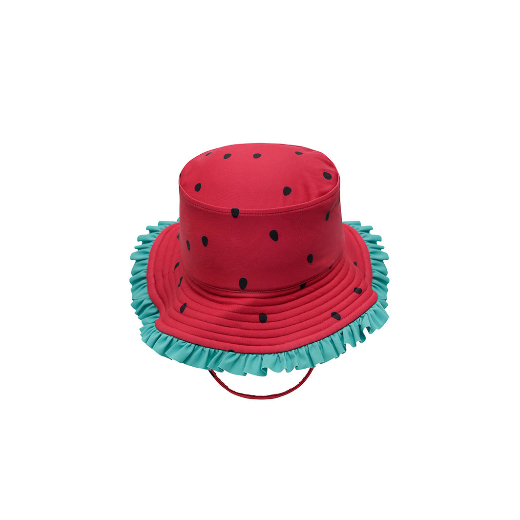 Cancer Council | Toddler Watermelon Bucket Hat | Angle | UPF50+ Protection