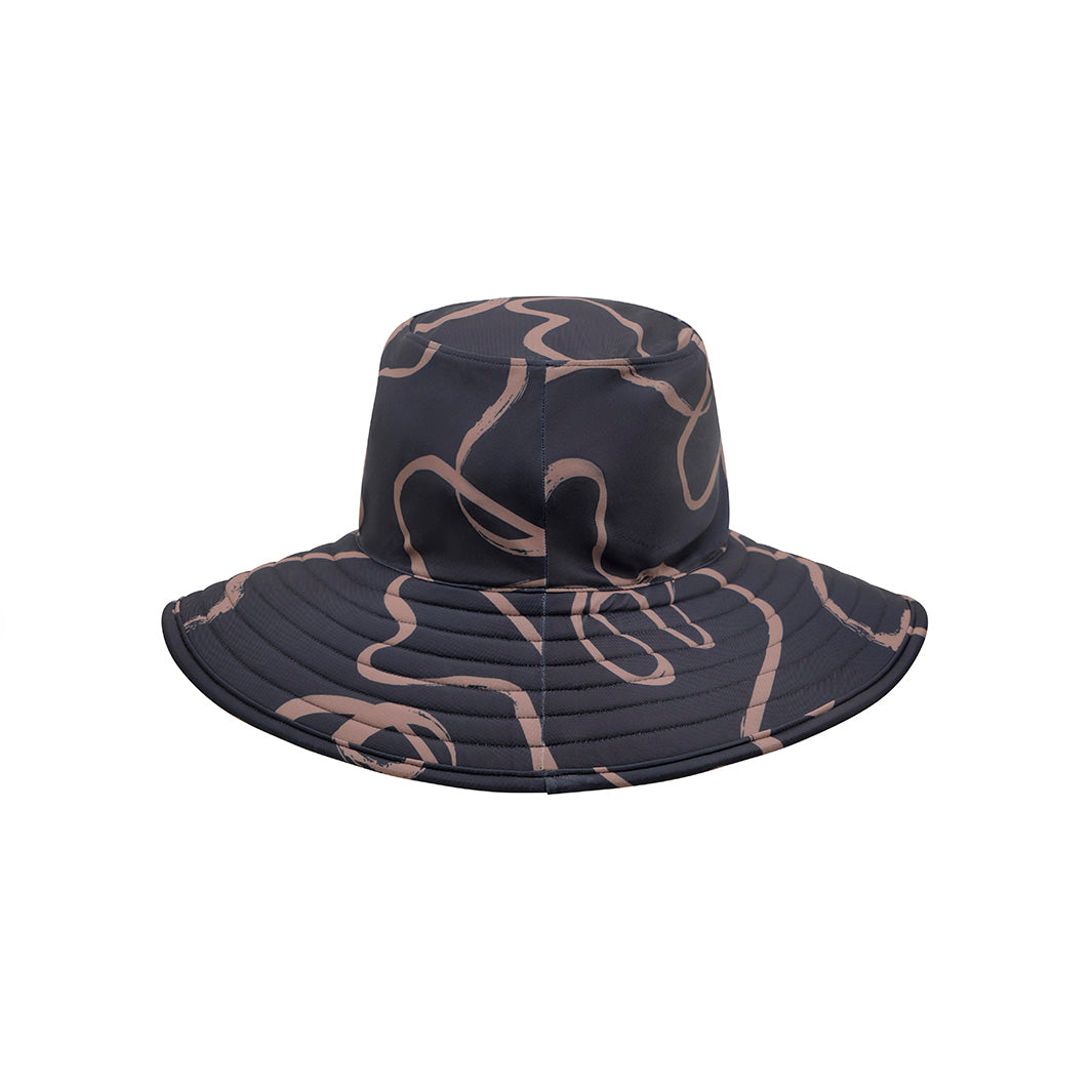 Cancer Council | Womens Swirl Swim Hat | Side | UPF50+ Protection