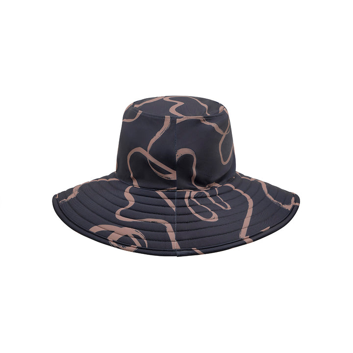 Cancer Council | Womens Swirl Swim Hat | Side | UPF50+ Protection