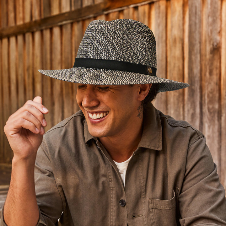Cancer Council | Outback Lightweight Fedora - Lifestyle | Grey/Black | UPF50+ Protection