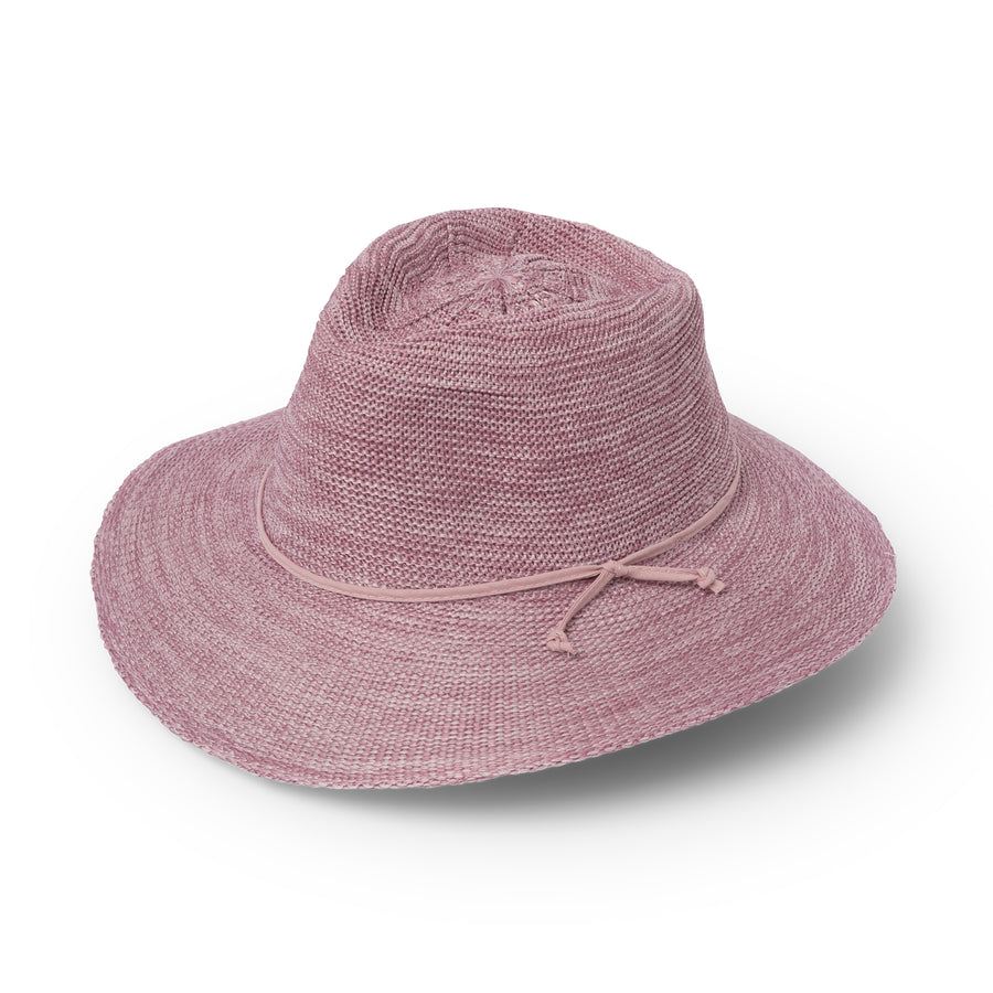 Cancer Council | Jacqui Mannish Hat - Angle | Old Rose Pink | UPF50+ Protection