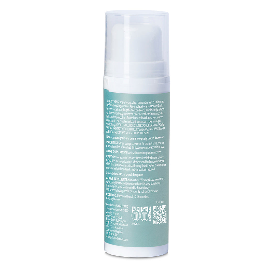 Cancer Council Invisible Fluid SPF50+ 50ml - Back Tube