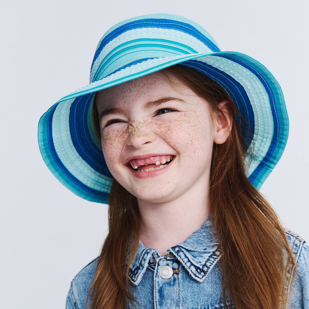 Cancer Council | Chloe Bucket Hat - Model  | Blues | UPF50+ Protection