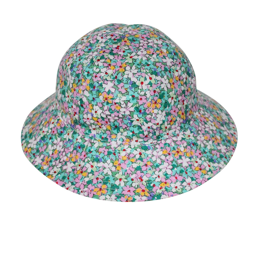 Cancer Council | Levi Bucket - Flat | Green Floral | UPF50+ Protection