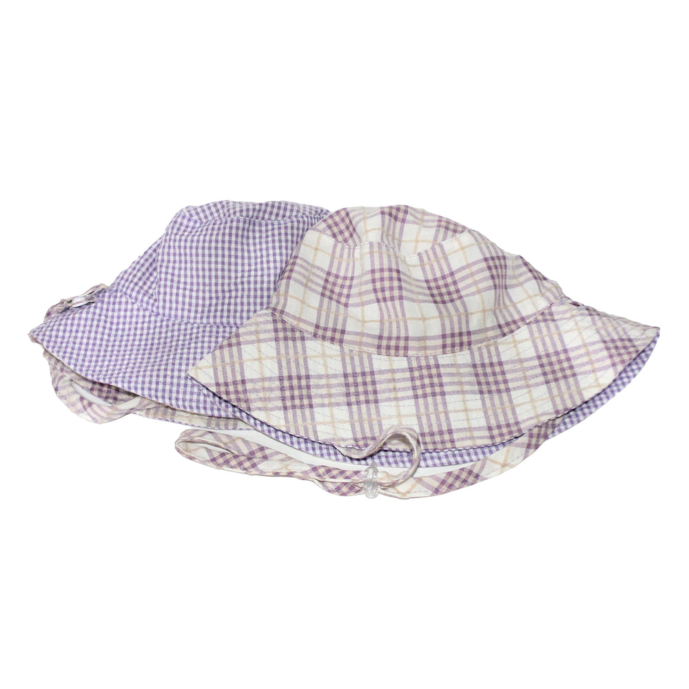 Cancer Council | Dale Reversible Bucket Hat - Flat with Reverse | Lilac | UPF50+ Protection